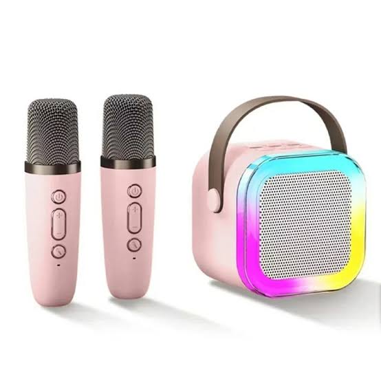 Mini bluetooth Karaoke Speaker with 2 Mic. Heavy bass sound