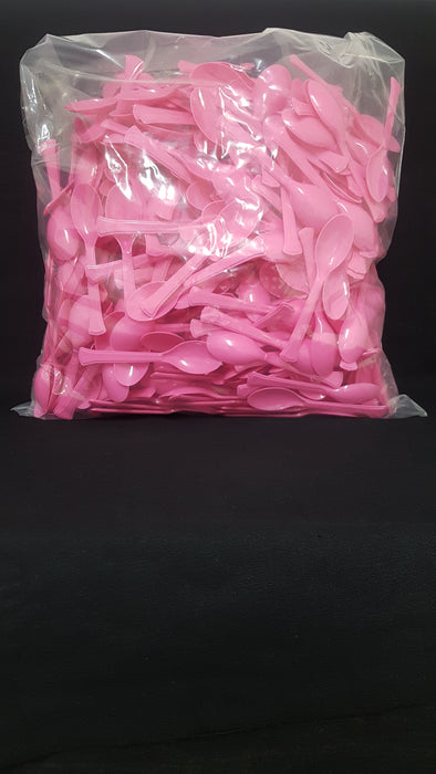 Pink ice cream spoon large (500 pieces per packet)
