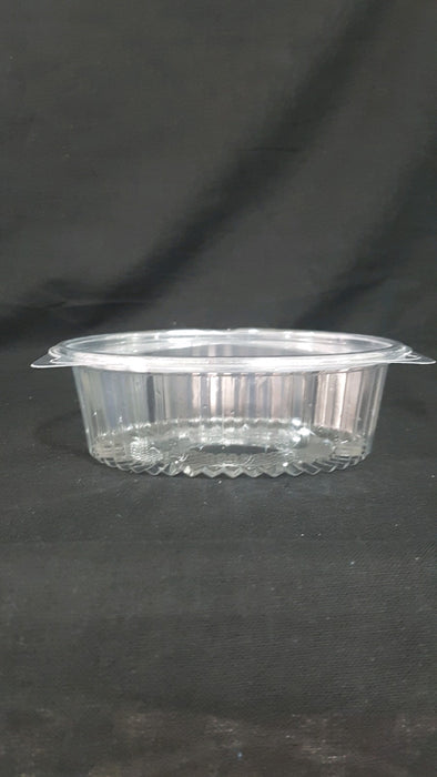 Clear hinged oval container 500ML