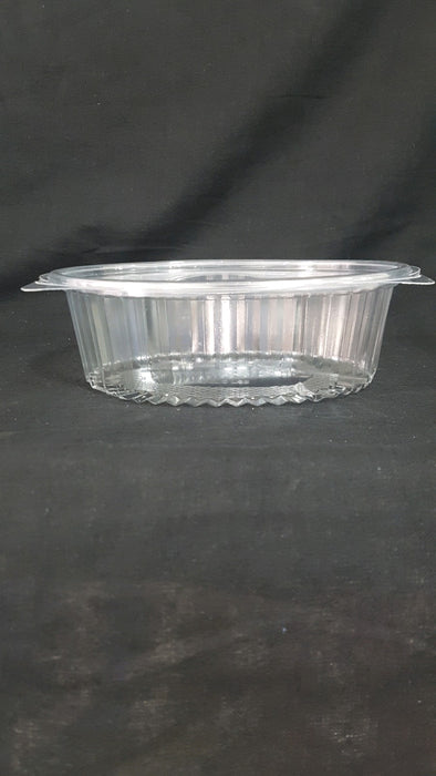 Clear hinged oval container 750ml