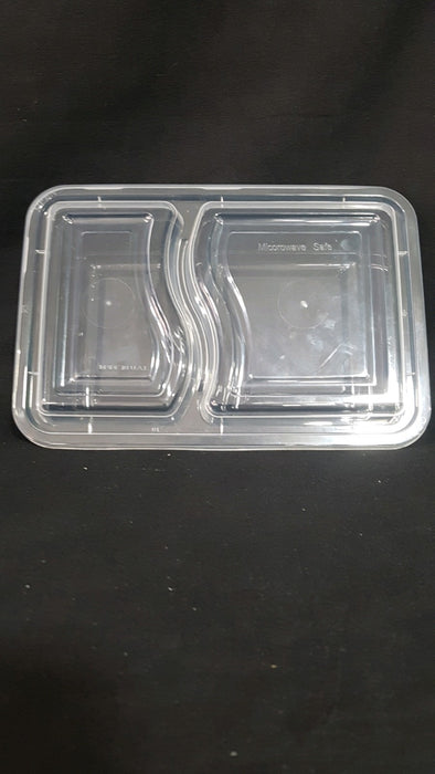 Black base microwave container 2 compartment