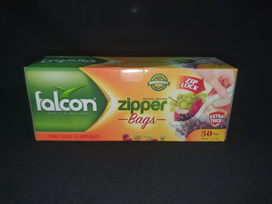 Falcon Zip lock Bags 18cm * 21cm (50pcs)