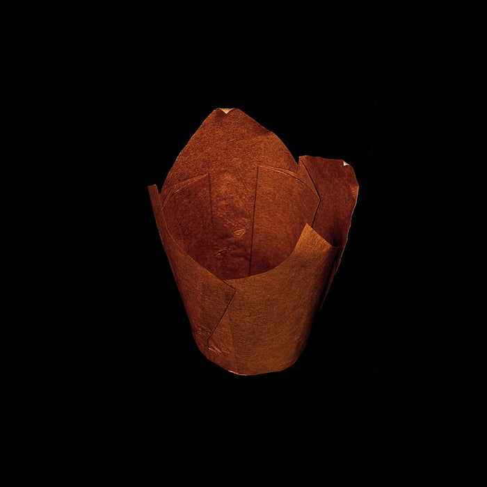 Tulip Paper Cake Cup Brown 17.5cm X 17.5cm (250pcs per Packet)