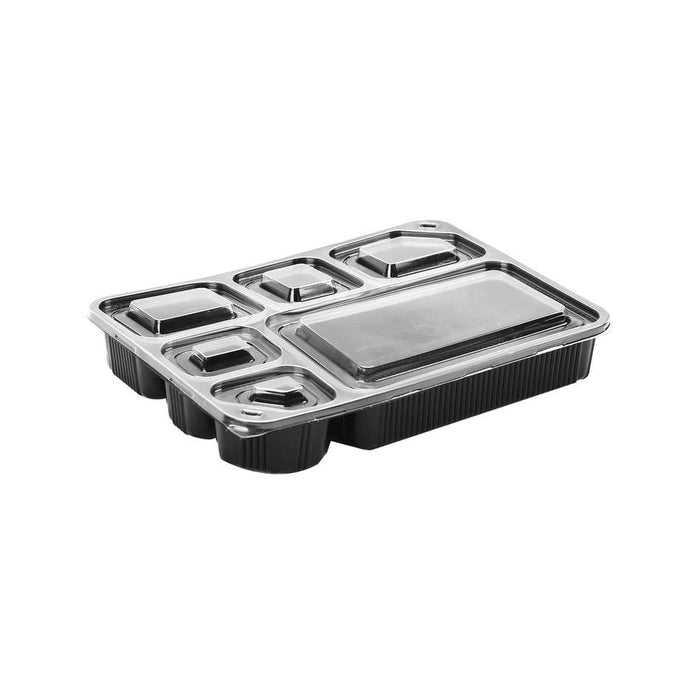 BLACK BASE 6 COMPARTMENT CONTAINER
