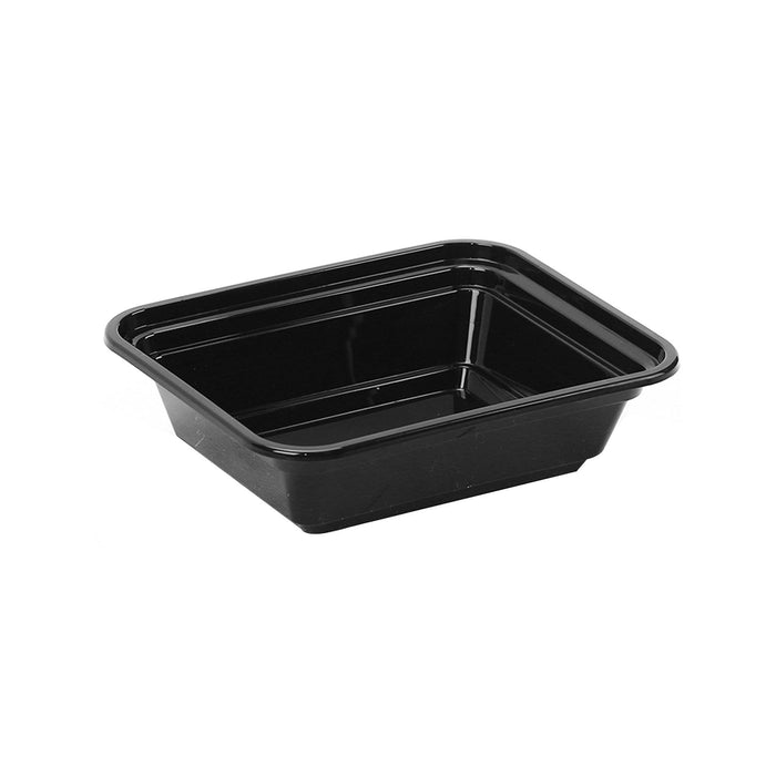 Black Base Rectangular Container 12 oz with LID