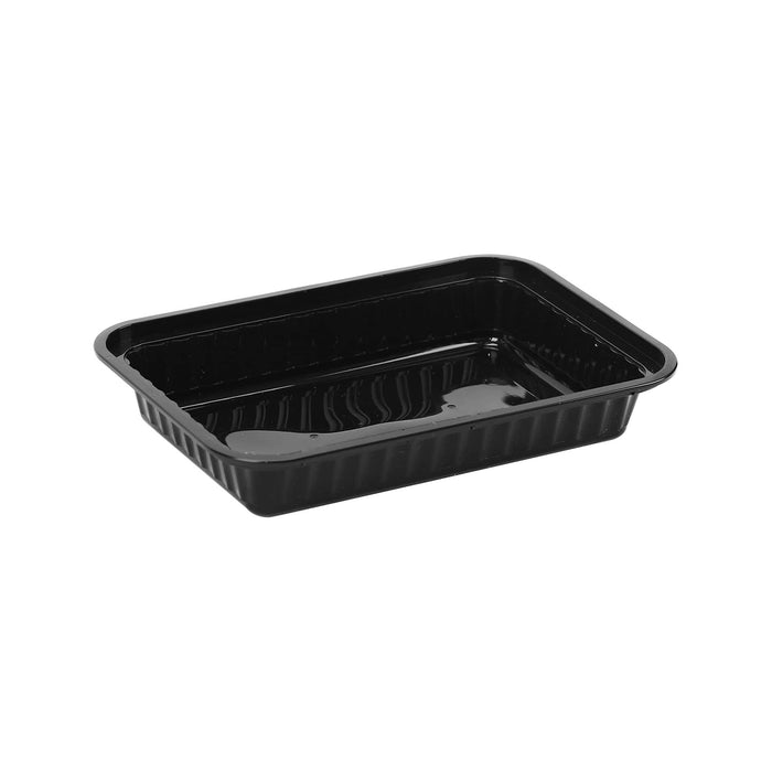 Black Base Rectangular Container 38 oz with Lids