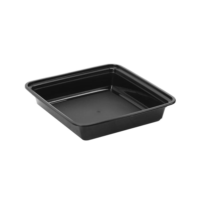 Black Base Rectangular Container 48 oz with Lid