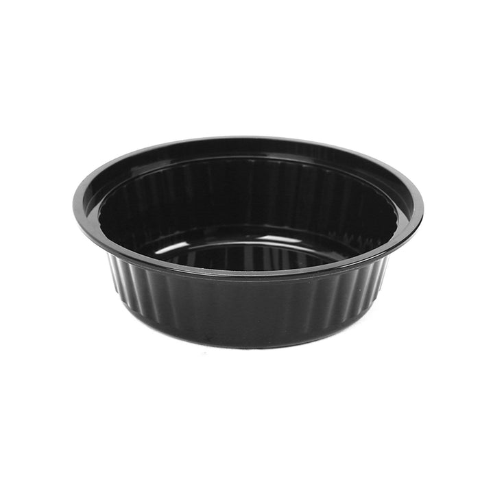 Black Base Round Container 16 oz with Lids