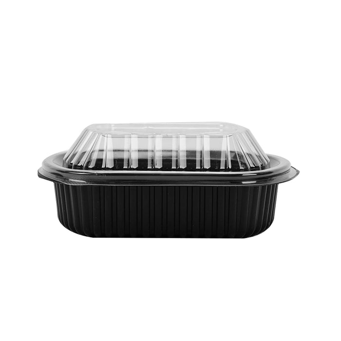 Black Base Rectangular Container 12 oz with Lids