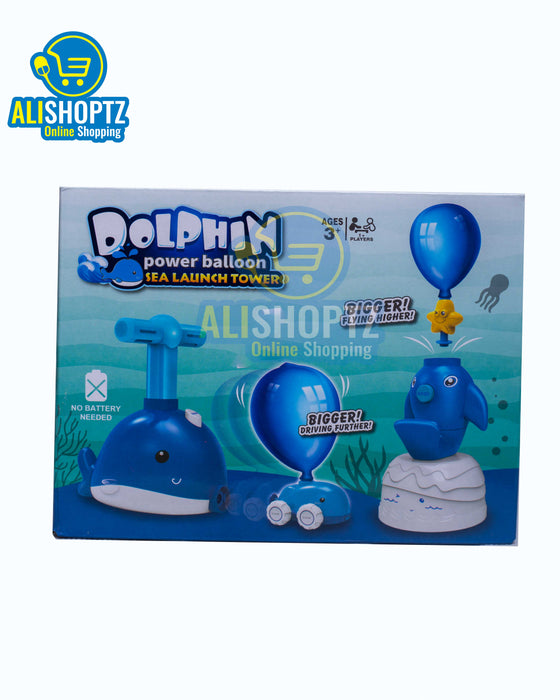 Toys air Powered Balloon Dolphin ocean launch tower