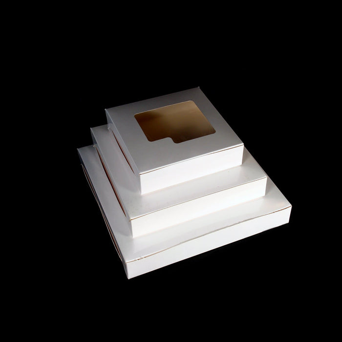 Sweet Box White with Window 15cm X 15cm