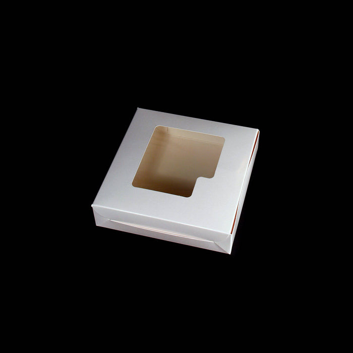 Sweet Box White with Window 15cm X 10cm
