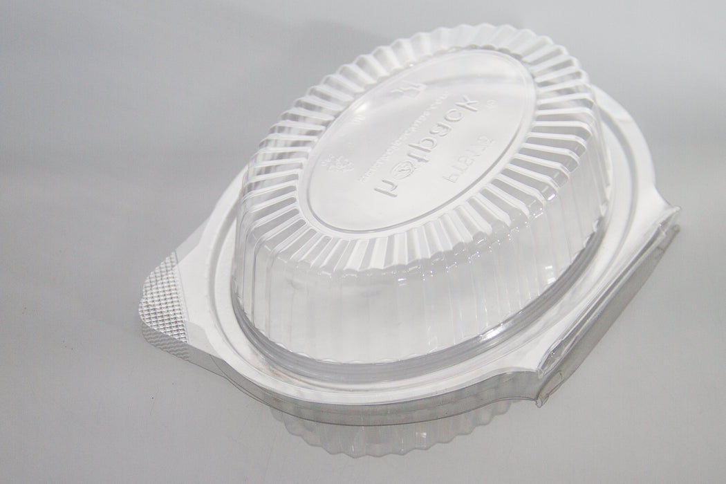 Clear hinged oval container 500ML