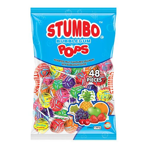 Stumbo Bubblegum Lollipop Assorted (48pcs)