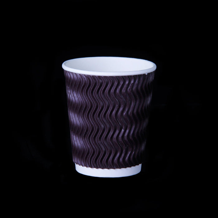 Hotpack Paper zig-zag ripple cup 8oz (25 pieces per packet)